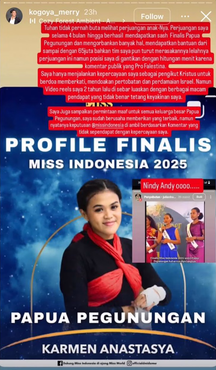 merince kogoya miss indonesia