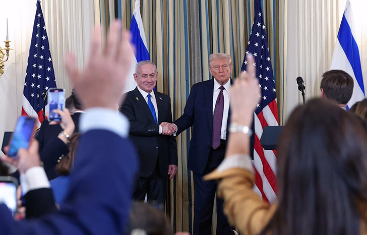rencana perdamaian gaza palestina donald trump benjamin netanyahu