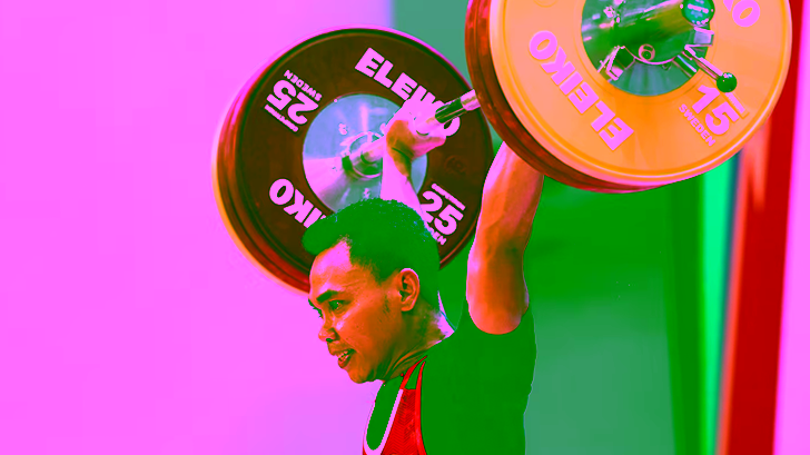 rizki juniansyah angkat beban rekor dunia eko yuli irawan